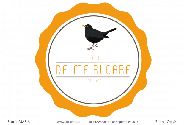 Muursticker zakelijk logo - Café de Meirloare muurstickers zakelijk logo caf de meirloare