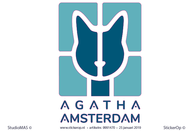 Muursticker zakelijk logo - Agatha Amsterdam zakelijk logo - Agatha Amsterdam