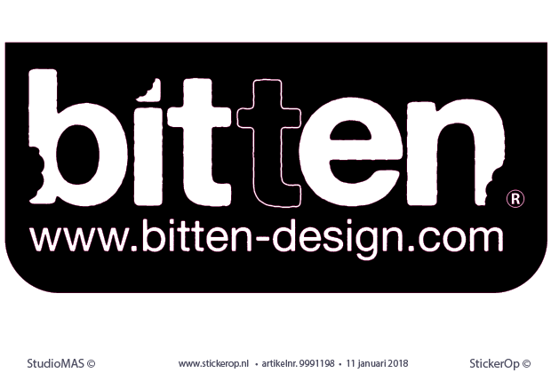 Muurstickers zakelijke toepassing - Logo Bitten-design zakelijke toepassing - logo Bitten-design
