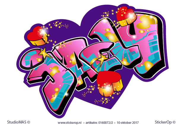 Muurstickers graffiti - Jaely 02