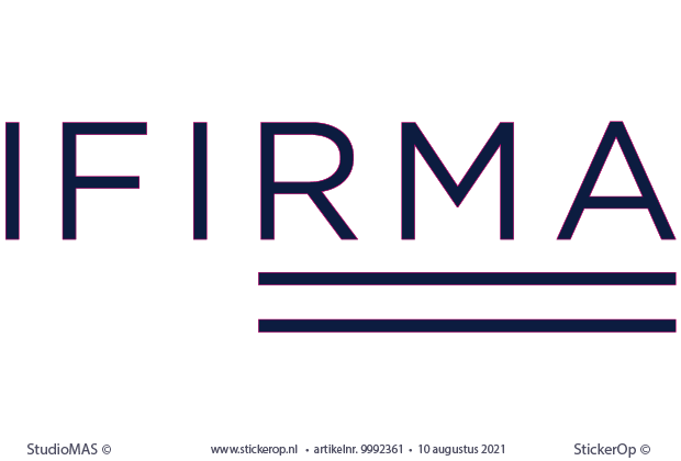 muursticker zakelijk logo  - ifirma