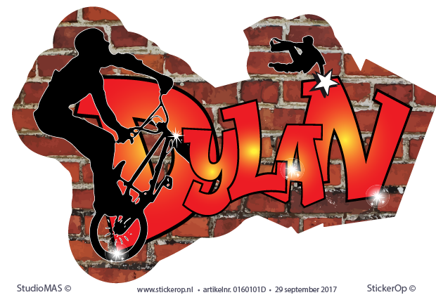 Muurstickers graffiti thema sport - Dylan