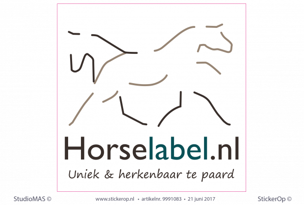 Sticker met zakelijk logo - Horselabel.nl sticker zakelijk logo - Horselabel