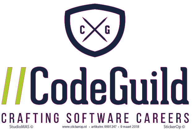 Deurstickers zakelijk gebruik - logo CodeGuild