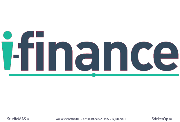 deursticker van eigen logo - i-finance
