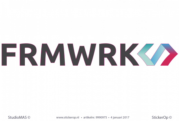 muursticker zakelijk logo FRMWRK