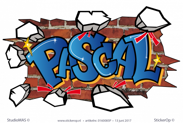 muursticker graffiti - Pascal