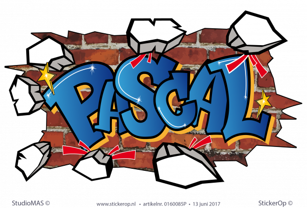 Muurstickers graffiti - Pascal muursticker graffiti - Pascal