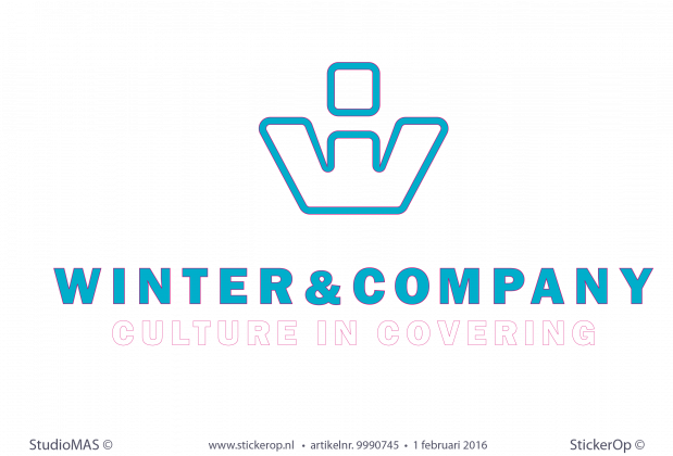 Muursticker zakelijk logo - Winter & Company Muursticker zakelijk logo Winter and Company