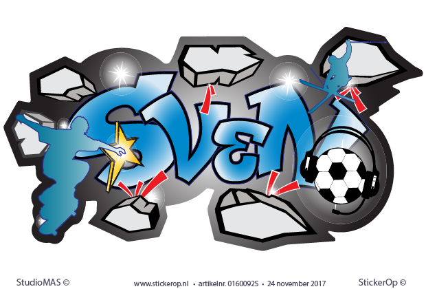 Muursticker graffiti - Sven