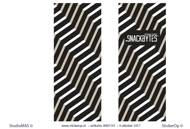 Deurstickers zakelijke toepassing - Snackbytes - per 2 stuks van elk 82 x 204 cm