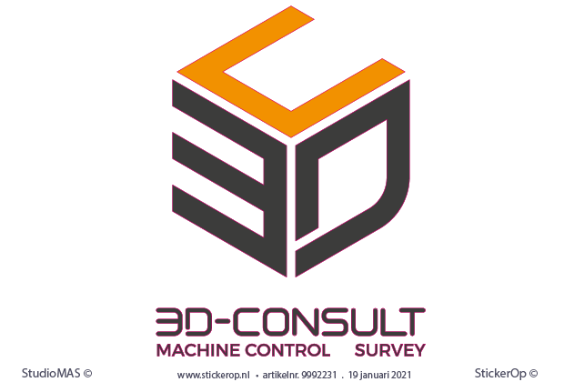 muursticker zakelijk logo - 3D-Consult