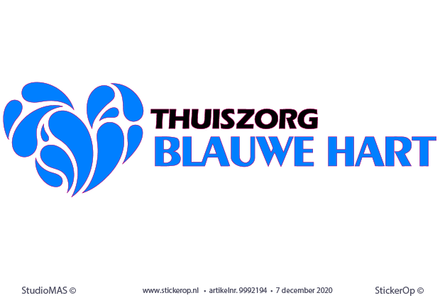 Muurstickers van zakelijk logo - Thuiszorg Blauwe Hart van zakelijk logo - Thuiszorg Blauwe Hart