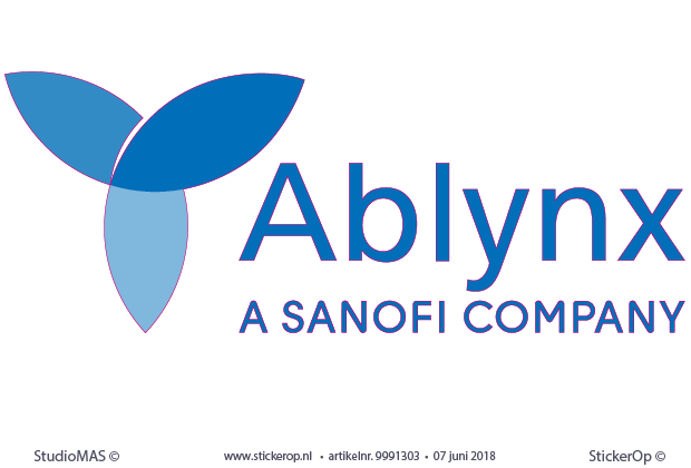 muurstickers zakelijke toepassing -logo Ablynx