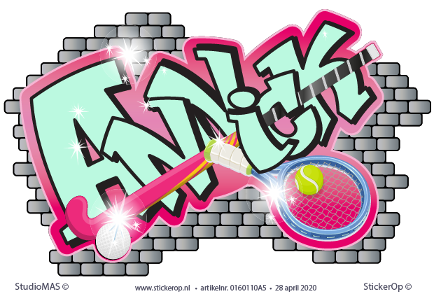 graffiti thema sport - Hockey-Tennis - Annick