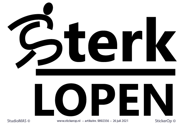 muursticker zakelijk logo - Sterk Lopen