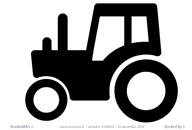 Muurstickers thema muursticker kinderkamer tractor