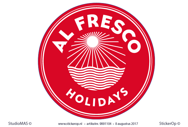 Muursticker zakelijk logo - Al Fresco Holidays