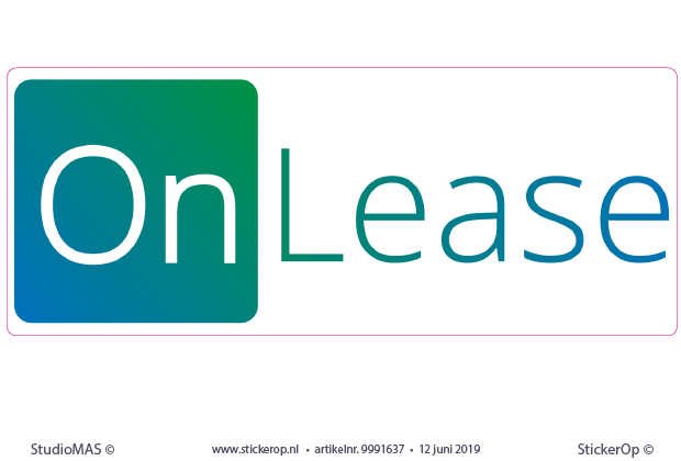 deursticker zakelijk logo - OnLease logo - OnLease