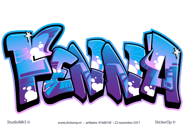 Muurstickers graffiti - Fenna