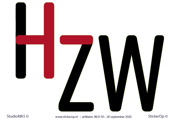 - muursticker zakelijk logo - HZW