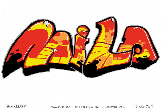 Muursticker graffiti type A - Milo muursticker graffiti type A Milo