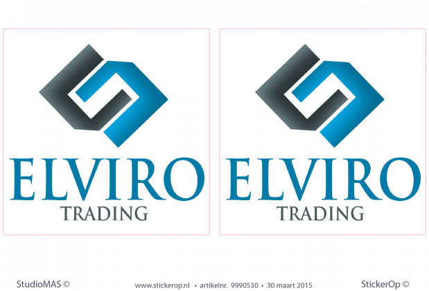 lichtbaksticker zakelijk logo Elviro trading