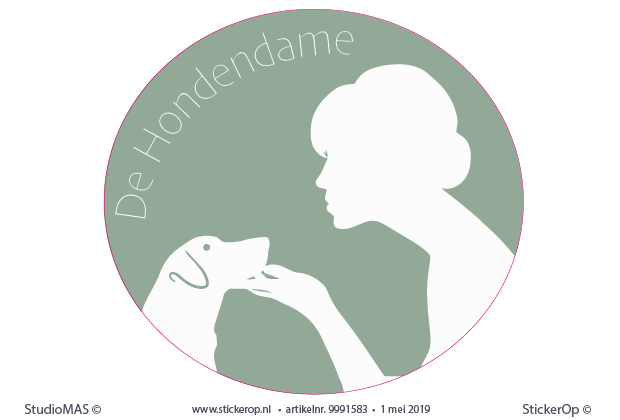 - muursticker zakelijk logo - De Hondendame