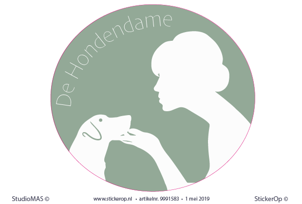 Muursticker zakelijk logo - De Hondendame - muursticker zakelijk logo - De Hondendame