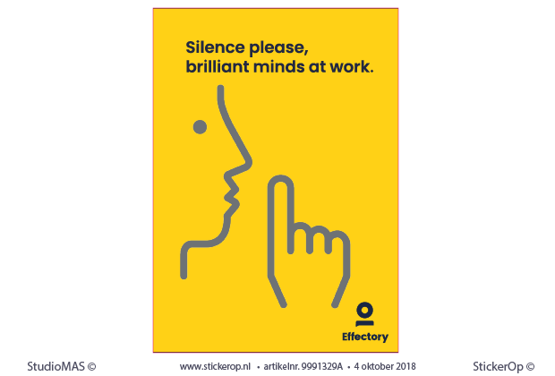 Stickers zakelijk gebruik - Effectory - Silence please -Effectory-Silence-please