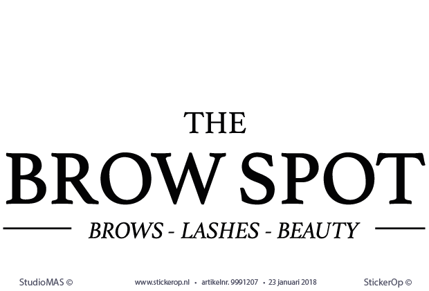 Muurstickers zakelijk gebruik - logo BrowSpot - Logo The Brow Spot