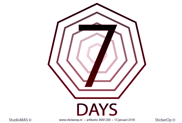 Muurstickers zakelijke toepassing - Logo Seven Days zakelijke toepassing - logo Seven Days