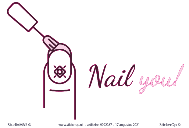 Full colour Muurstickers van zakelijk logo - Nail you logostickers - Nail you