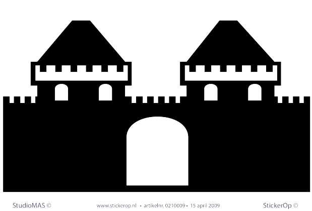 Muurstickers thema muursticker schoolbord kasteel