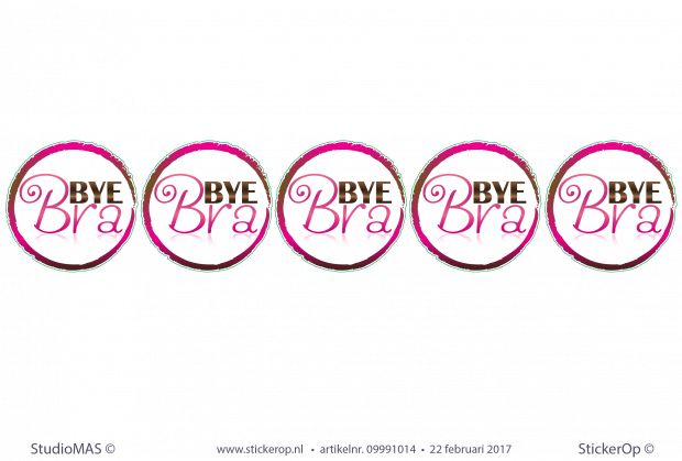 deurrsticker zakelijk logo Bye-Bra