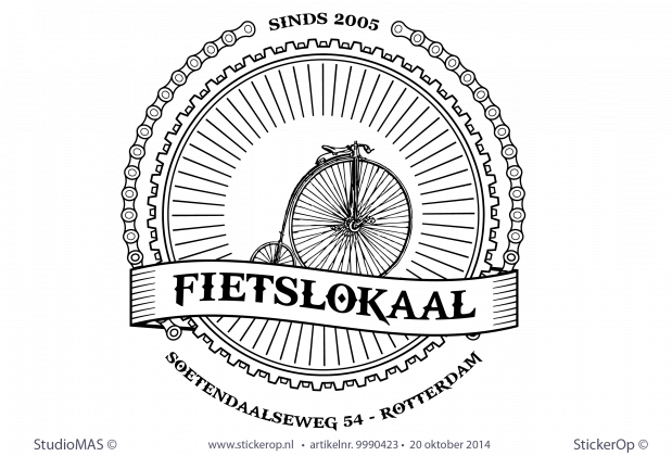 muursticker zakelijk logo Fietslokaal