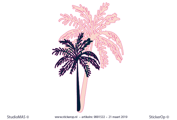 eigen tekening palmbomen - Astrid