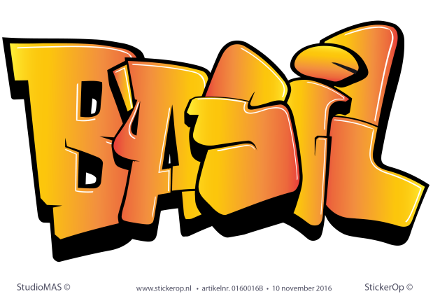 Muursticker graffiti type A - Basil Muurstickers Graffiti type A Basil