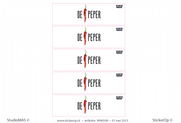 muursticker zakelijk logo de peper