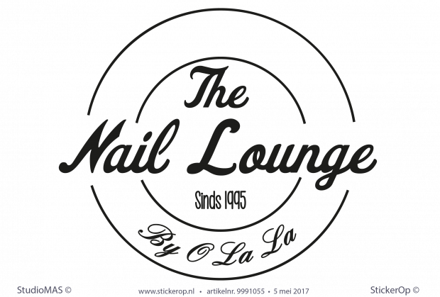 muursticker zakelijk logo the nail lounge