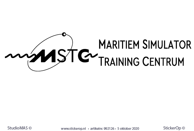Muur-, deur-, raamsticker zakelijk logo - MSTC - Maritiem Simulator Training Centrum - zakelijk logo - MSTC
