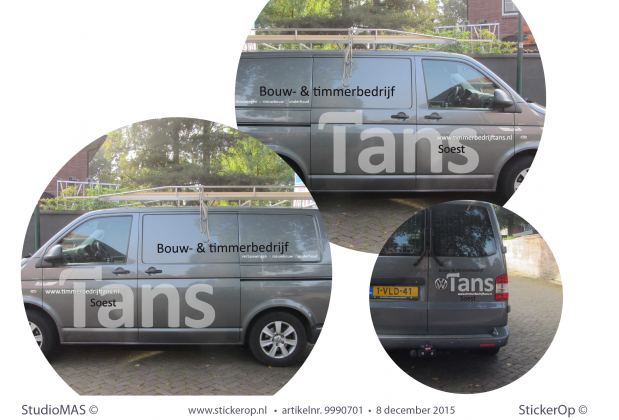 Belettering bedrijfsauto - Bouwbedrijf Tans Soest autobelettering bedrijfsauto Bouwbedrijf Tans Soest