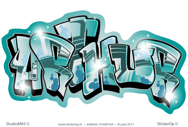 Muurstickers graffiti - Arthur muursticker graffiti Arthur