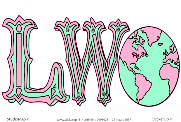 Muursticker logo - LW muursticker logo LW