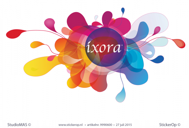 Muursticker zakelijk logo - Ixora muursticker zakelijk logo ixora