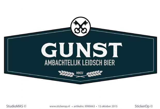 Muursticker zakelijk logo - Gunst ambachtelijk bier zakelijk logo gunst bier