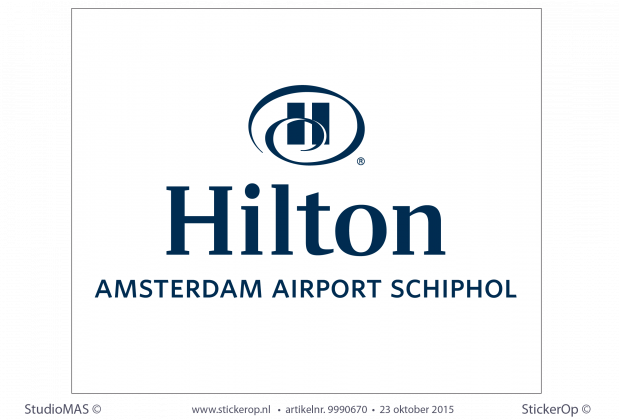 Sticker logo Hilton zakelijk logo Hilton
