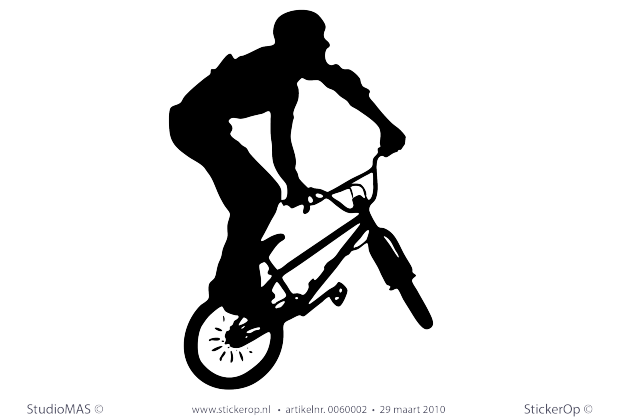 Muurstickers thema muursticker sport BMX02