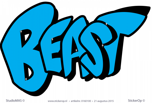 Muursticker graffiti - Beast muursticker graffiti Beast