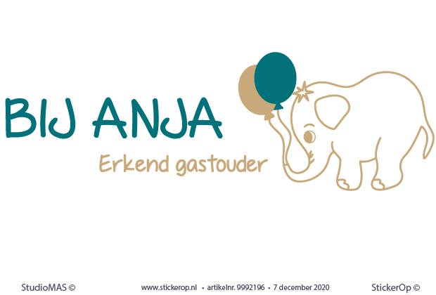 van zakelijk logo - Bij Anja - erkend gastouder